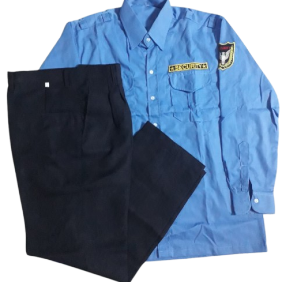 BỘ BẢO VỆ ÁO TAY DÀI KAKI 65/36, QUẦN CASHMERE XANH ĐEN