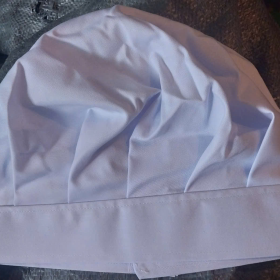 NÓN BẾP MÀU TRẮNG VẢI KAKI