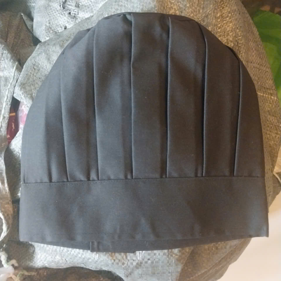 NÓN BẾP MÀU ĐEN VẢI KAKI 