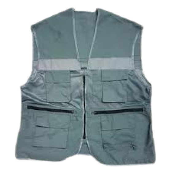 ÁO GHILE TÚI HỘP PHẢN QUANG XÁM ĐẬM