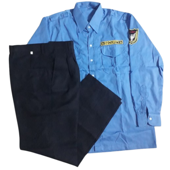 BỘ BẢO VỆ ÁO TAY DÀI KAKI 65/36, QUẦN CASHMERE XANH ĐEN