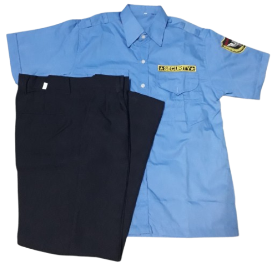 BỘ BẢO VỆ ÁO KAKI XI TAY NGẮN QUẦN CASHMERE XANH ĐEN