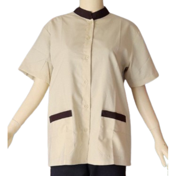 ÁO TẠP VỤ KATE FORD MÀU KEM CÓ SẴN