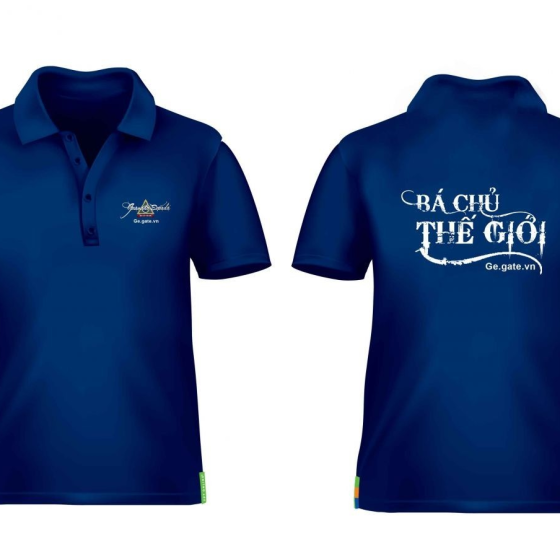 Áo thun đồng phục cổ tròn may và in thêu theo yêu cầu