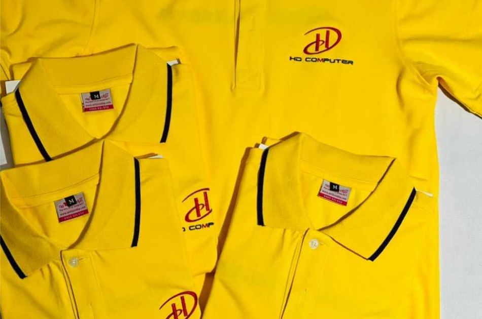 Áo thun đồng phục may và in thêu theo yêu cầu